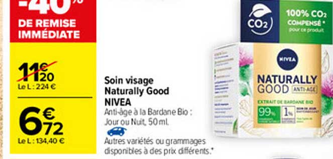 soin visage naturally good nivea