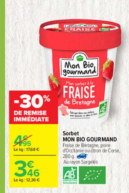 sorbet mon bio gourmand