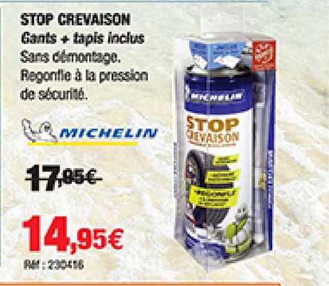 stop crevaison gants + tapis inclus michelin