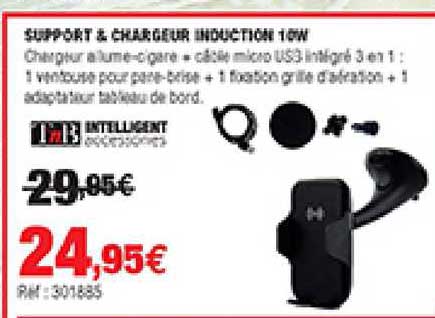support & chargeur induction 10w tnb intelligent