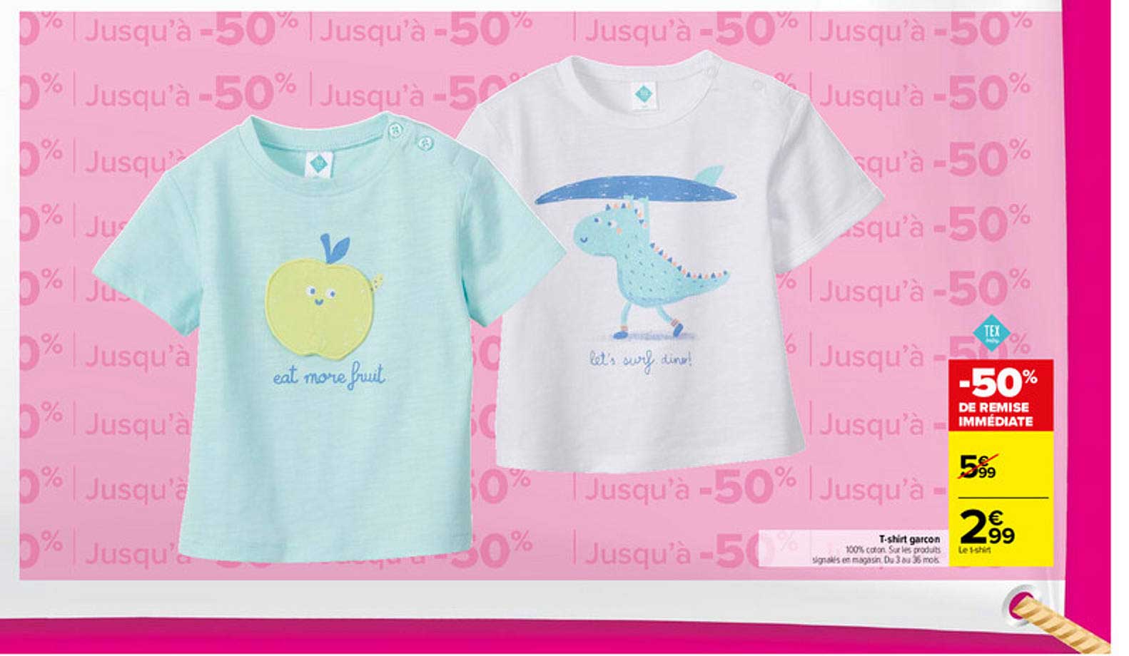 t-shirt garçon tex baby