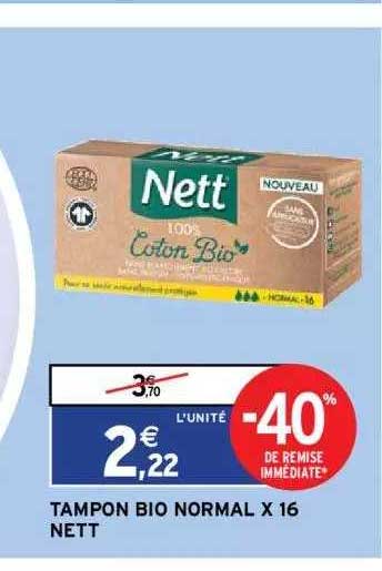tampon bio normal x16 nett