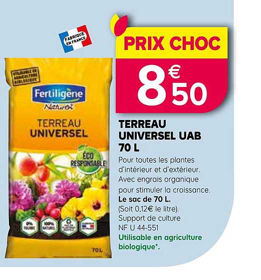Terreau Universel Uab 70 L Fertiligène