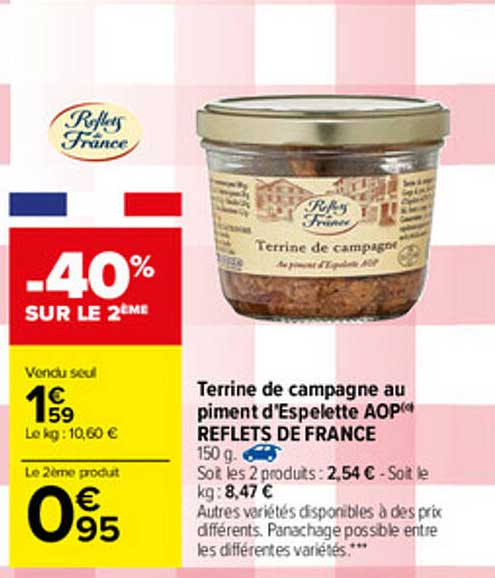 Terrine De Campagne Au Piment D'espelette Aop Reflets De France