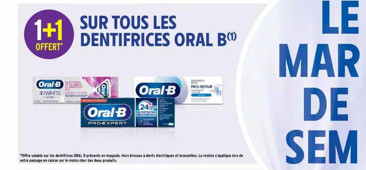 tous les dentifrices oral b