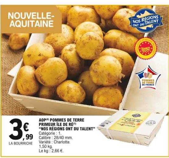 aop pommes de terre primeur île de ré "nos régions ont du talent"