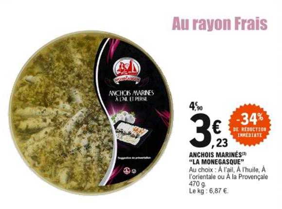 anchois marinés "la monegasque"