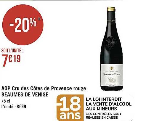 aop cru des côtes de provence rouge beaumes de venise