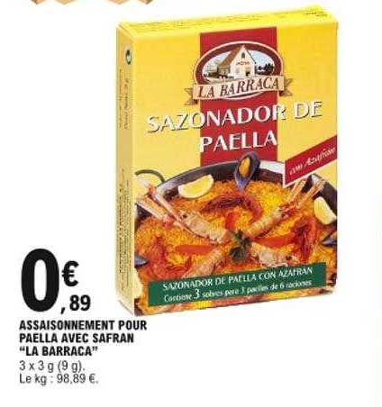 assaisonnement pour paella avec safran "la barraca"