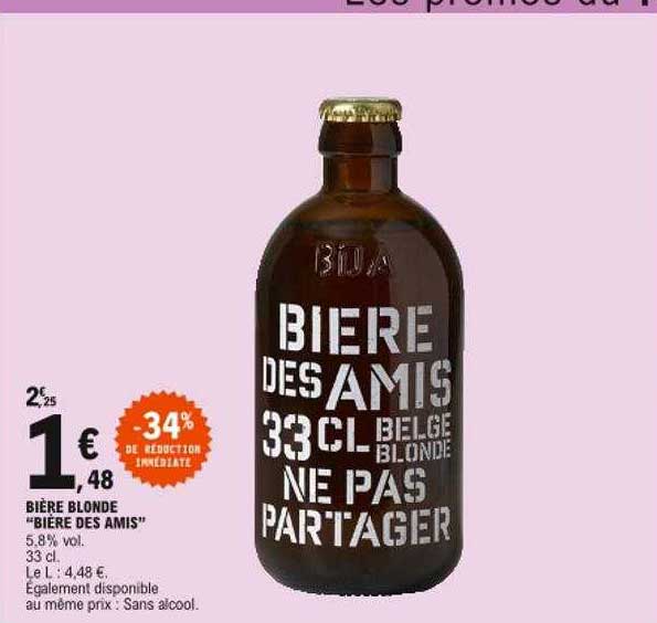 bière blonde "bière des amis"