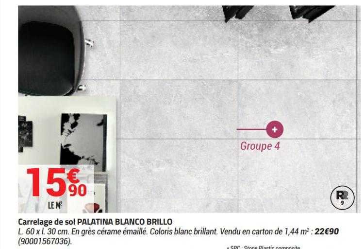 carrelage de sol palatina blanco brillo