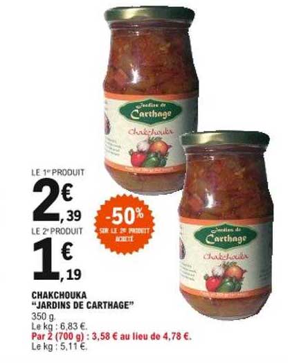 chakchouka "jardins de carthage"