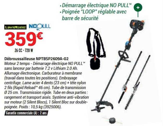 débrouissailleuse nptbsp2609a-02 lawnmaster
