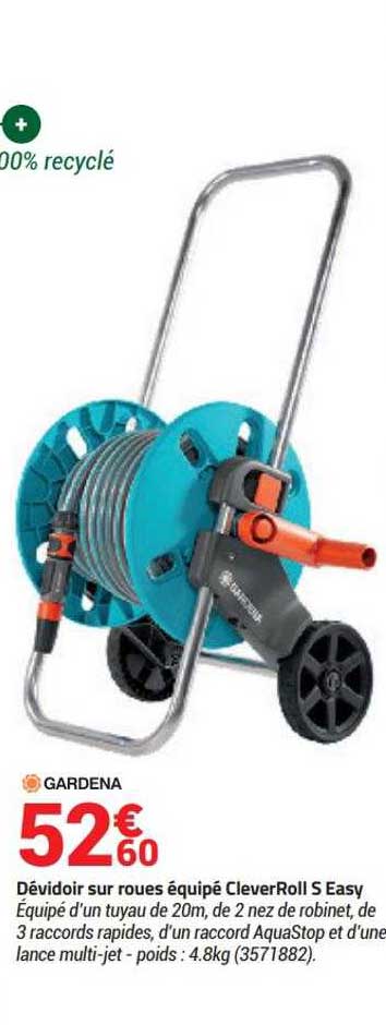 Dévidoir Sur Roues équipé Cleverroll S Easy Gardena