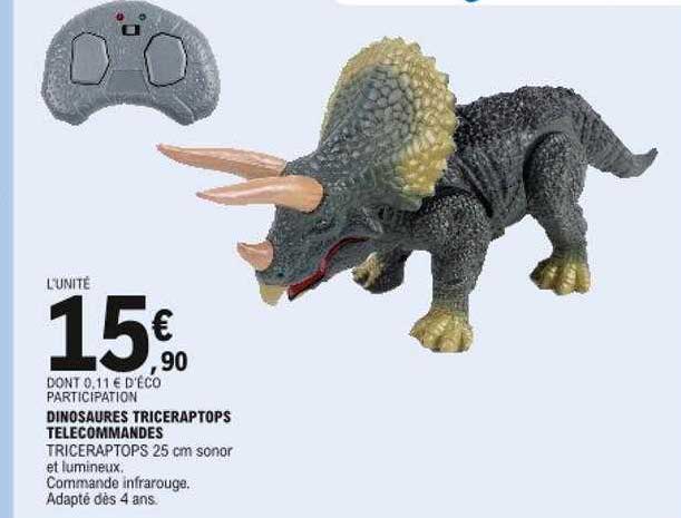 dinosaures triceraptops telecommandes