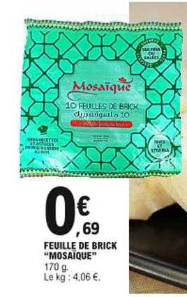 feuille de brick "mosaïque"