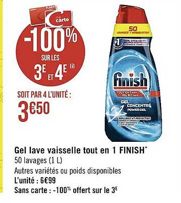 gel lave vaisselle tout en 1 finish
