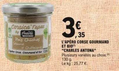 L'apéro Corse Gourmand Et Bio "charles Antona"