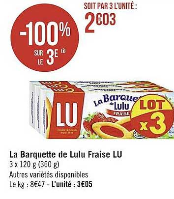 La Barquette De Lulu Fraise Lu