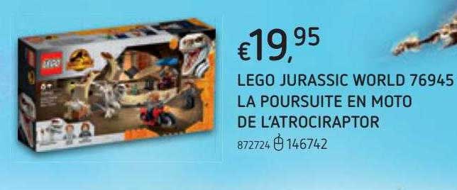 lego jurassic world la pousuite en moto de l'atrociraptor