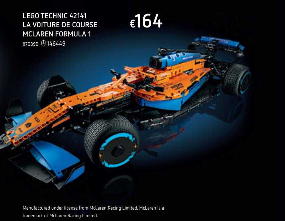 lego technic 42141 la voiture de course mclaren formula 1