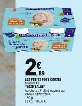 les petits pots corses surgelés "josé salge