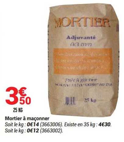 mortier à maçonner
