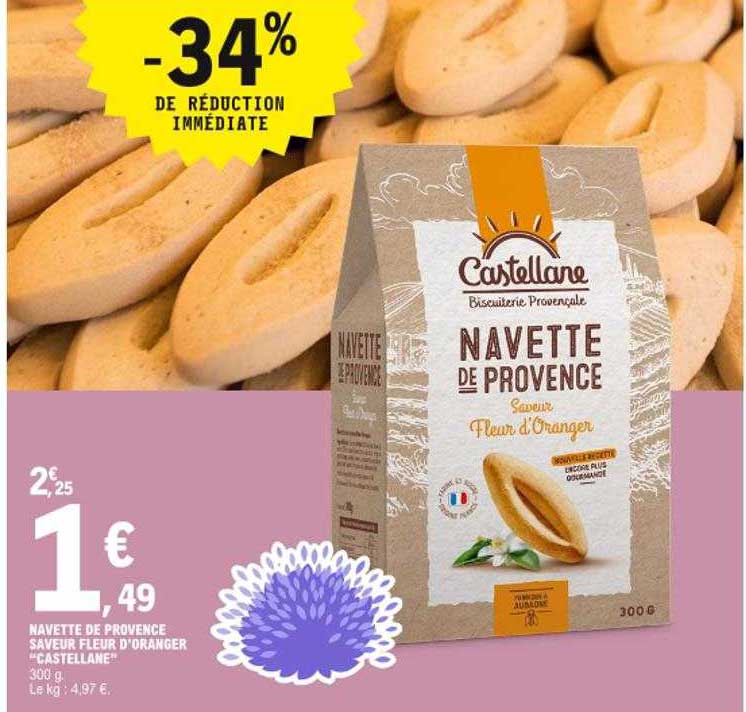 Navette De Provence Saveur Fleur D'oranger "castellane"
