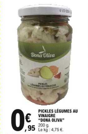 pickles légumes au vinaigre "dona oliva"