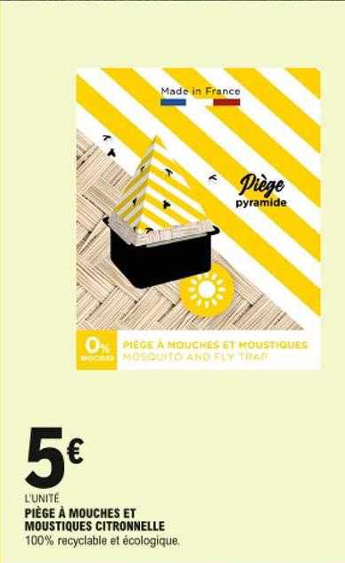 piège à mouches et moustiques citronnelle
