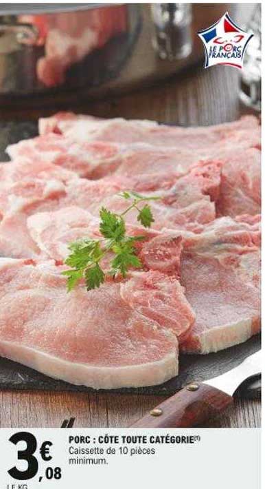 porc : côte toute catégorie