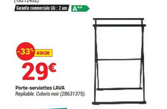 porte-serviettes lava