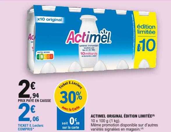 actimel original édition limitée