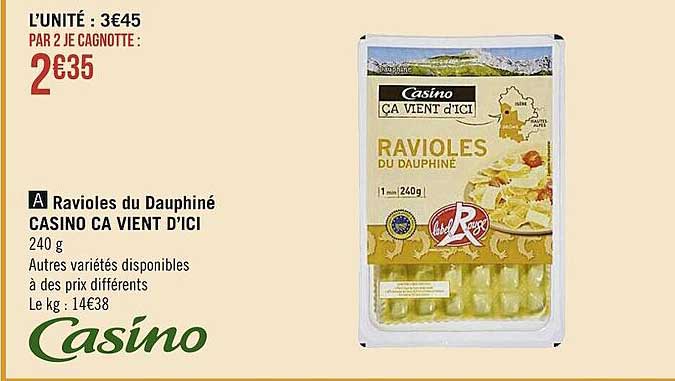 ravioles du dauphiné casino ca vient d'ici