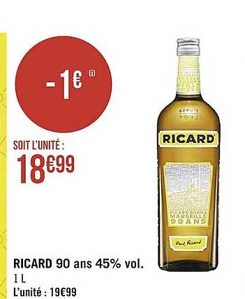 ricard 90 ans 45% vol