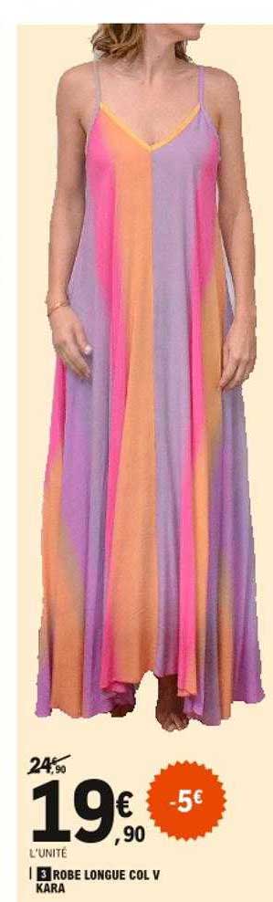 robe longue col v kara