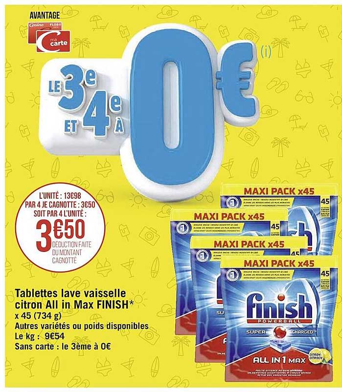 Tablettes Lave Vaisselle Citron All In Max Finish