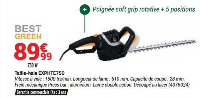 taille-haie exphte750 best green