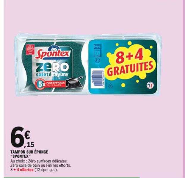 tampon sur éponge "spontex"
