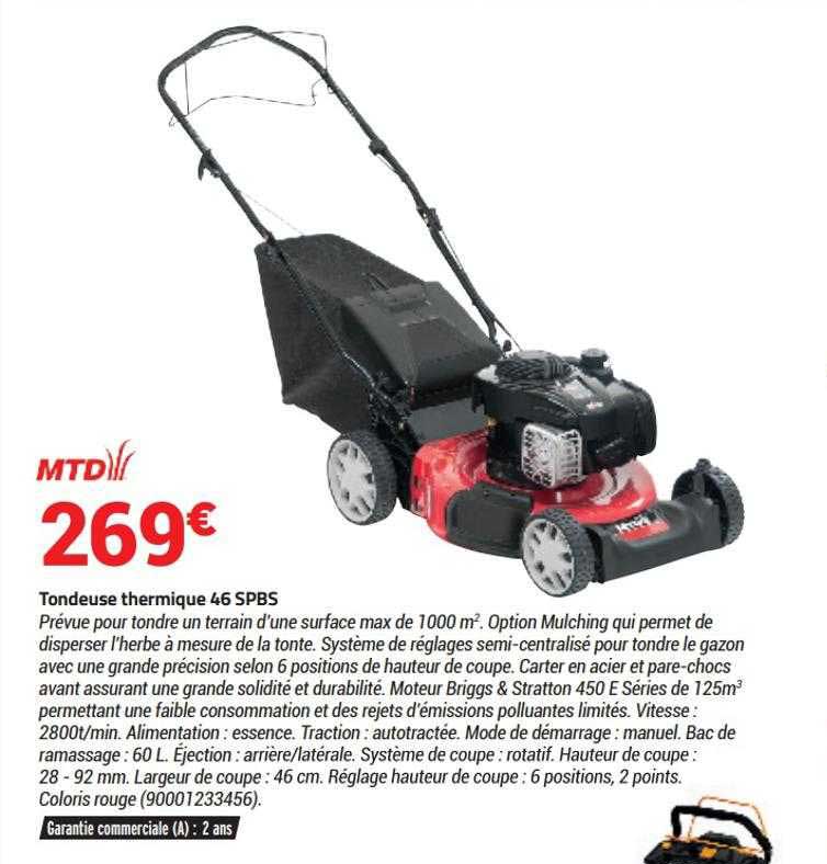 tondeuse thermique 46 spbs mtd