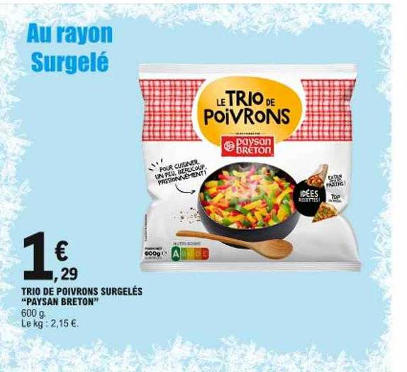 trio de poivrons surgelés "paysan breton"