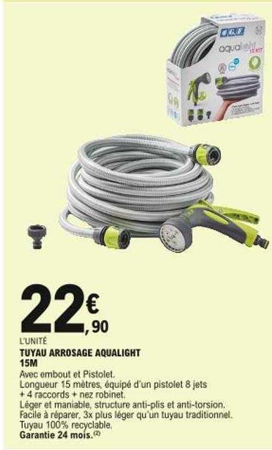tuyau arrosage aqualight 15m