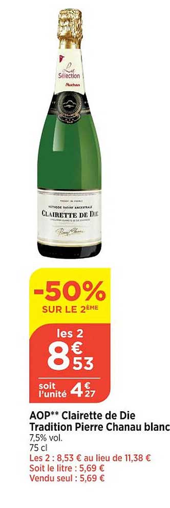 Aop Clairette De Die Tradition Pierre Chanau Blanc