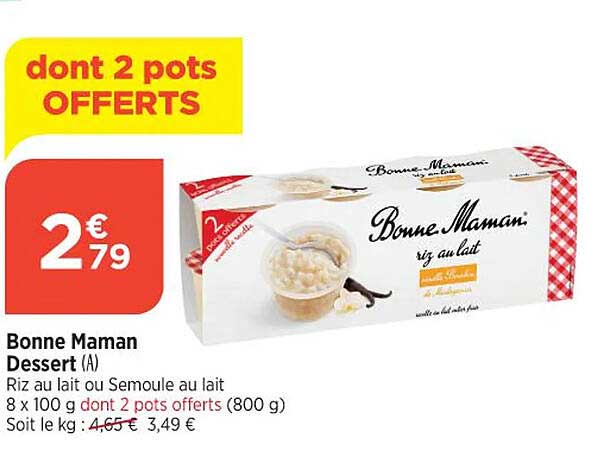 bonne maman dessert