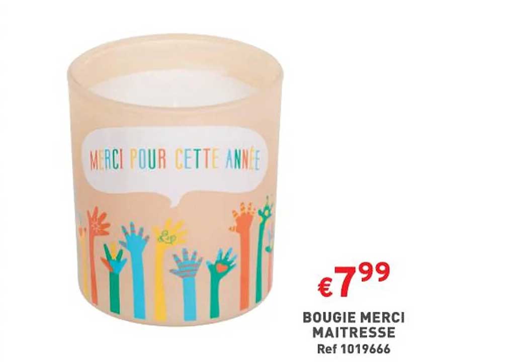 bougie merci maitresse