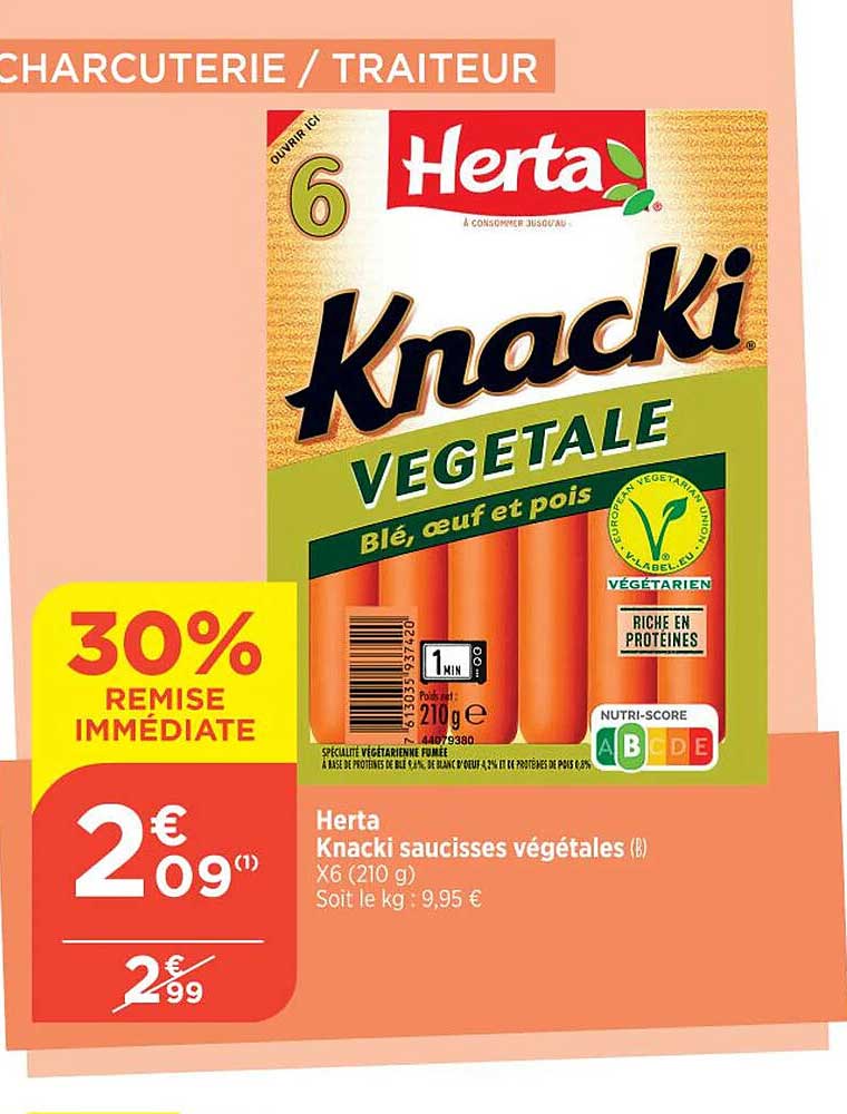 Herta Knacki Saucisses Végétales
