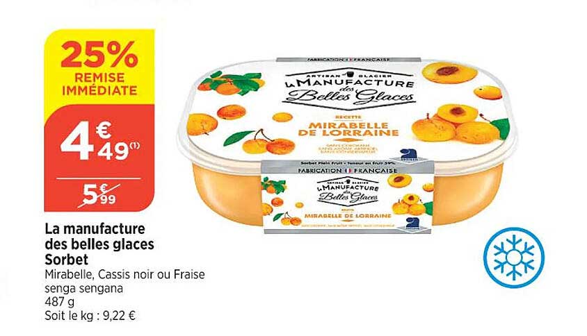 la manufacture des belles glaces sorbet