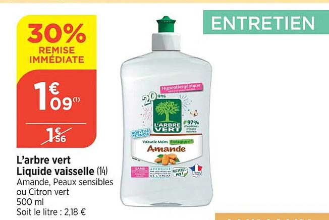 liquide vaisselle l'arbre vert