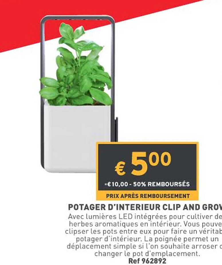 potager d'intérieur clip and grow