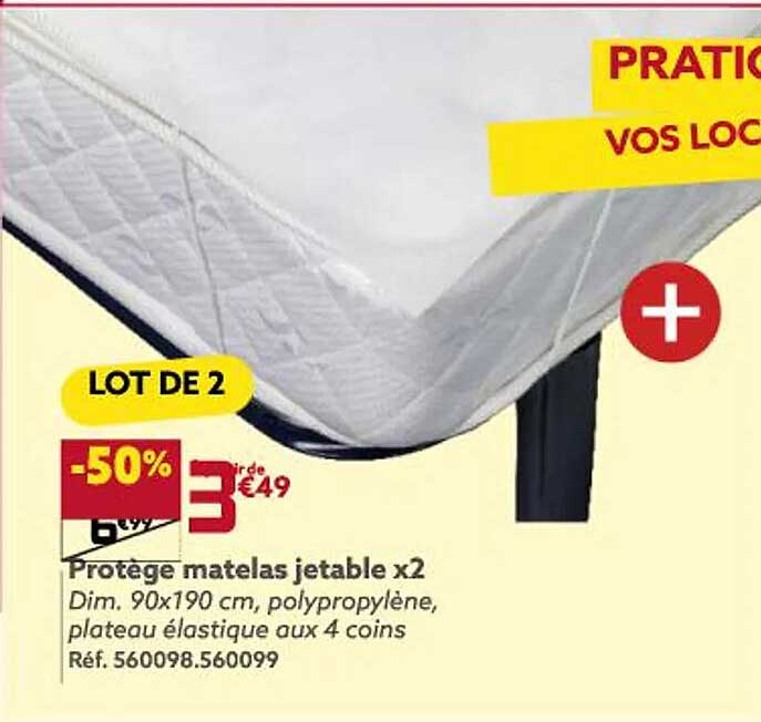 Protège Matelas Jetable X2